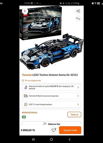lego technic mclaren senna gtr 42123