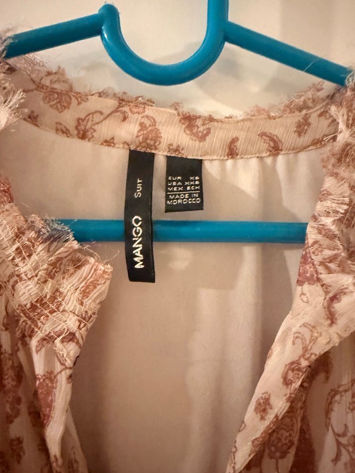 Bej  Desenli Bohem Midi Elbise - Görsel 2