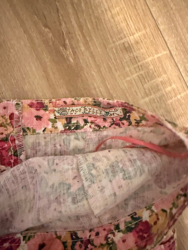 Çiçek Desenli Straplez Midi Bohem Elbise - Görsel 3