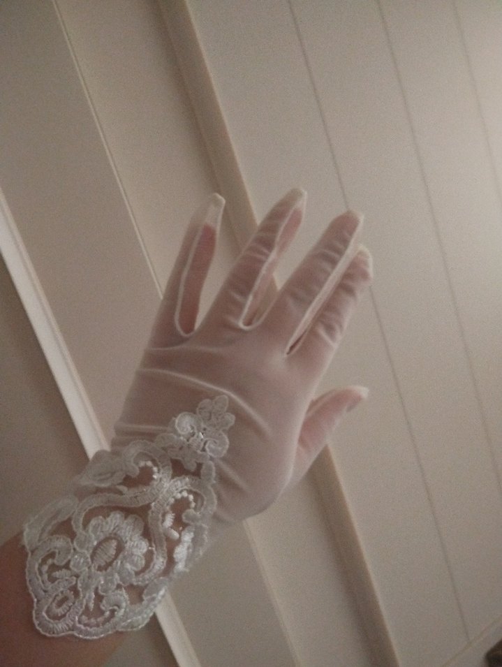 Dantel İşlemeli Beyaz eldiven - Görsel 2