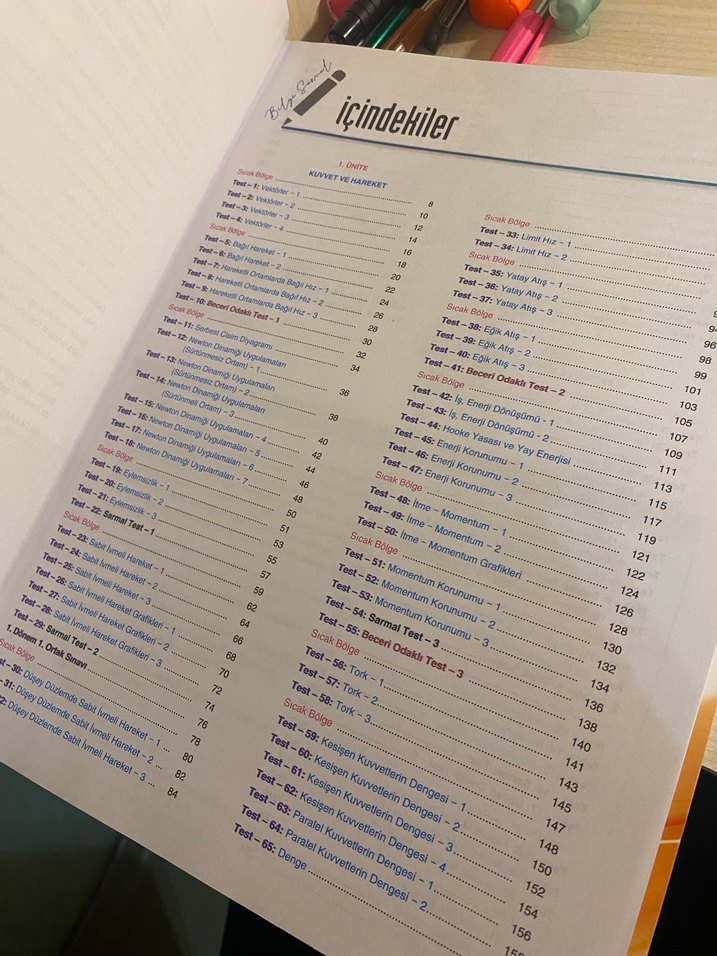 11. Sınıf Fizik Soru Bankası - Bilgi Sarmal - Görsel 3