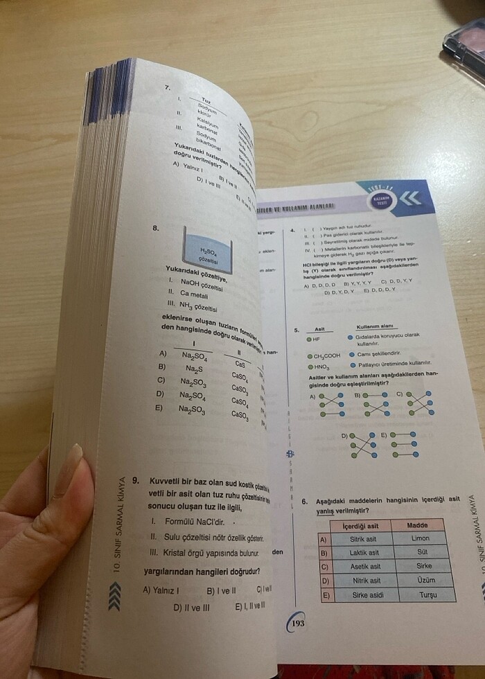 10.sınıf kimya testi bilgi sarmal - Görsel 4