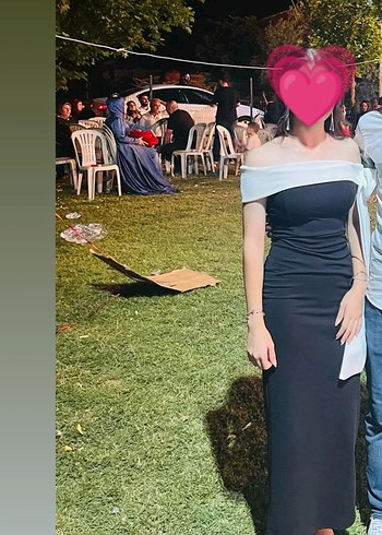 xs Beden siyah Renk Siyah Kayık Yaka Drapeli Uzun Elbise