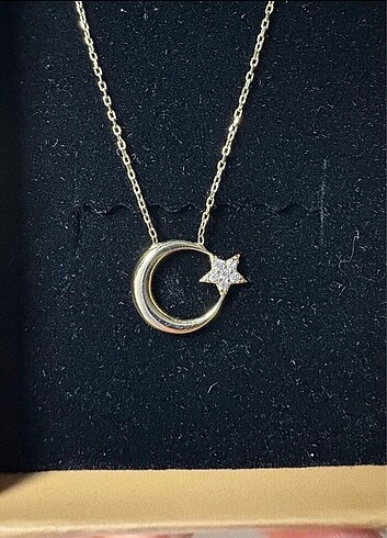 swarovski Altın kolye 14 ayar