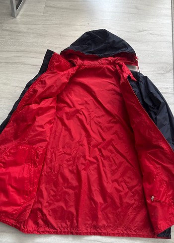 Kırmızı Astarlı Siyah Erkek Yağmurluk - Görsel 2