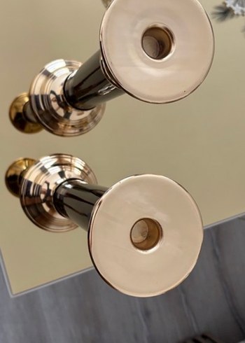 Altın ve Siyah Şamdan Seti - Görsel 2