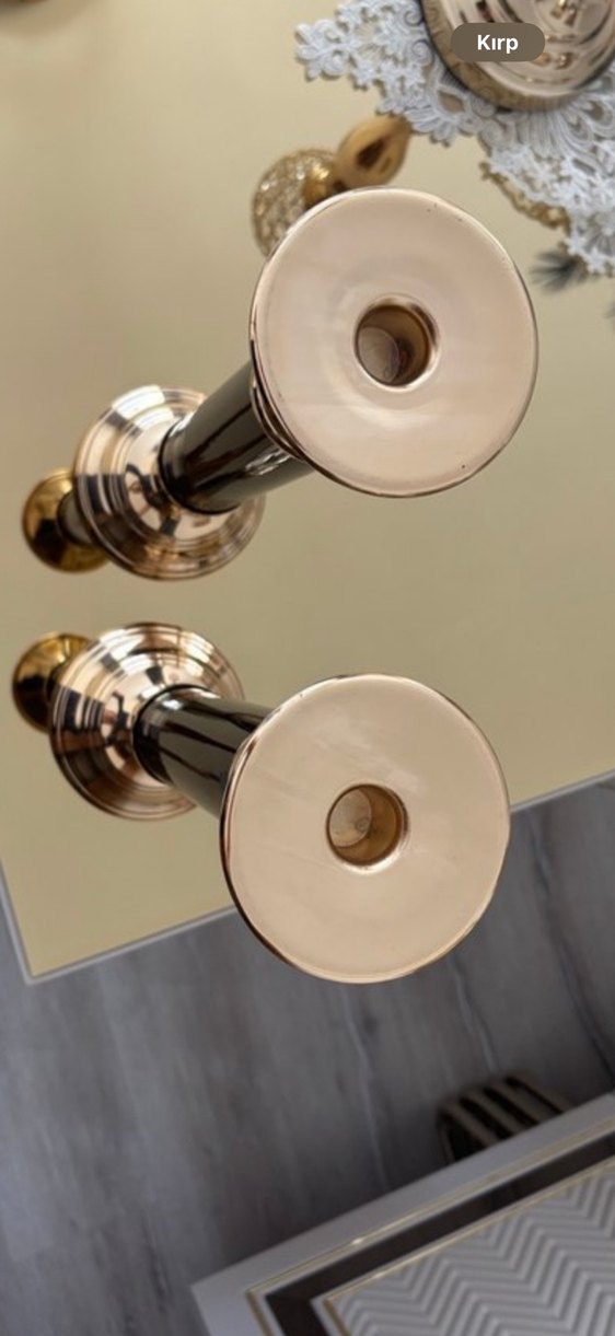 Altın ve Siyah Şamdan Seti - Görsel 2