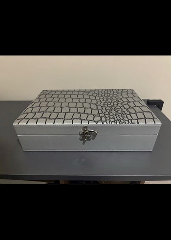 Gri Beyaz Makyaj Kutusu Organizer - Görsel 3