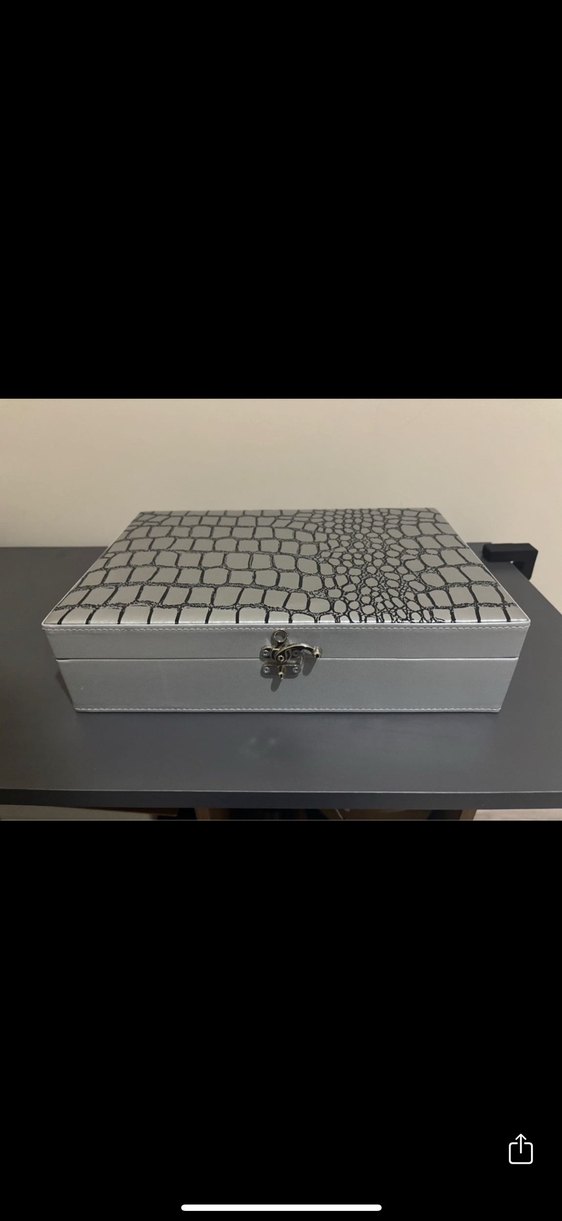 Gri Beyaz Makyaj Kutusu Organizer - Görsel 3