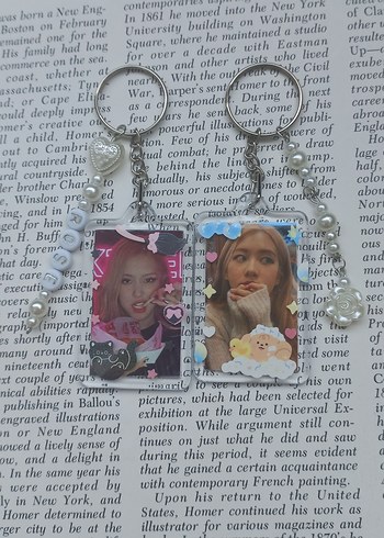 Beden çeşitli Renk blackpink rose charm anahtarlık