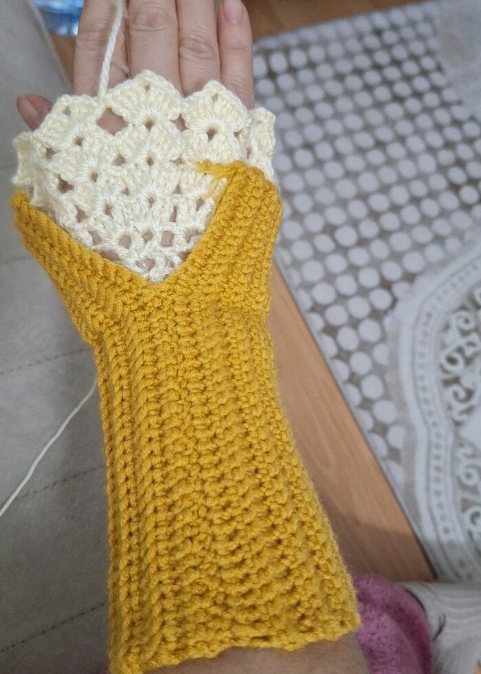 Şık tasarım örgü kolluk  - Görsel 2