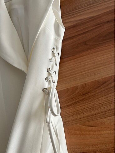 34 Beden beyaz Renk Blazer Elbise