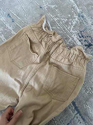 Krem Kot Pantolon - Görsel 4