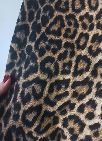 Zara Leopar ince kot pantolon