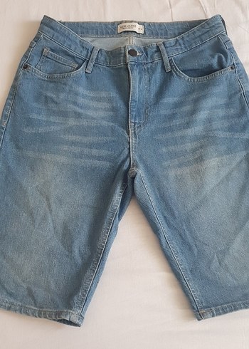lcw Mavi Gri Midi Denim Şort