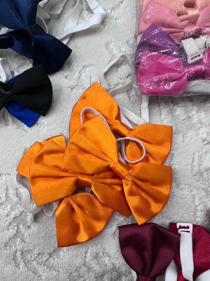 Çocuk Elastik Bağlamalı Renkli Papyon - Görsel 5