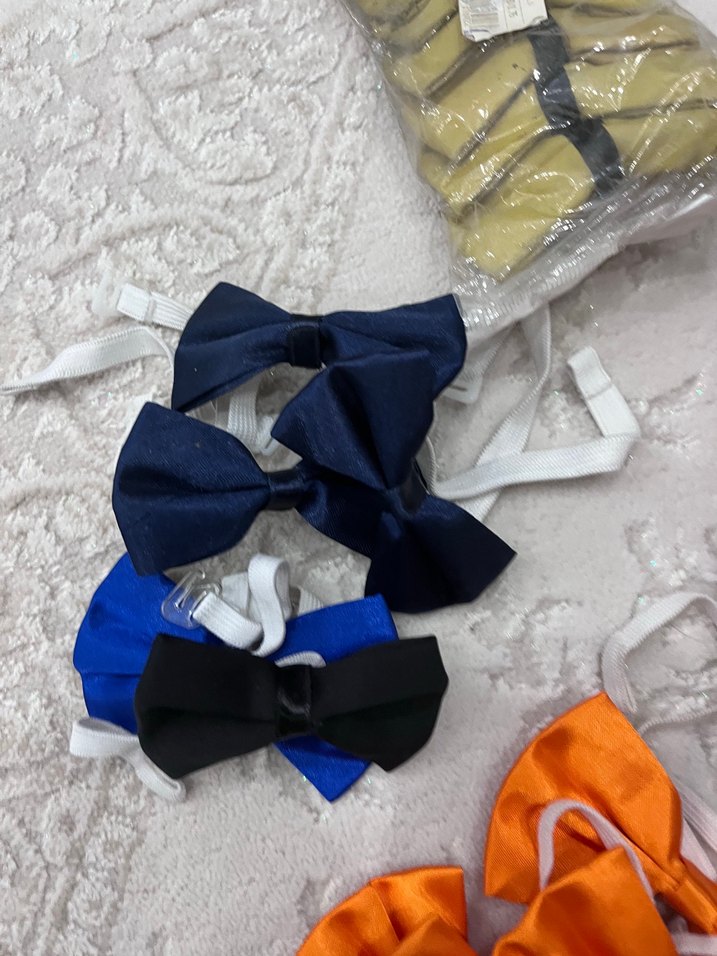 Çocuk Elastik Bağlamalı Renkli Papyon - Görsel 4