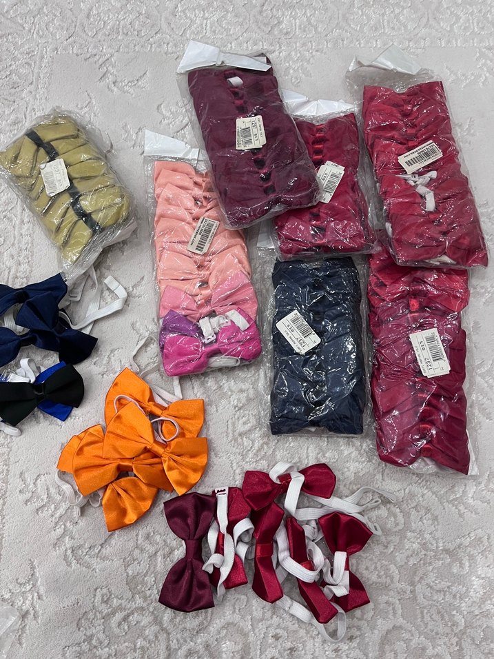 Çocuk Elastik Bağlamalı Renkli Papyon - Görsel 2