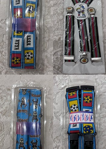 Renkli Çocuk Kemer ve Askı Seti Velcro
