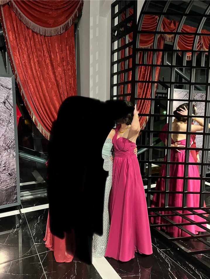 Fuşya Tek Omuz Abiye - Görsel 5