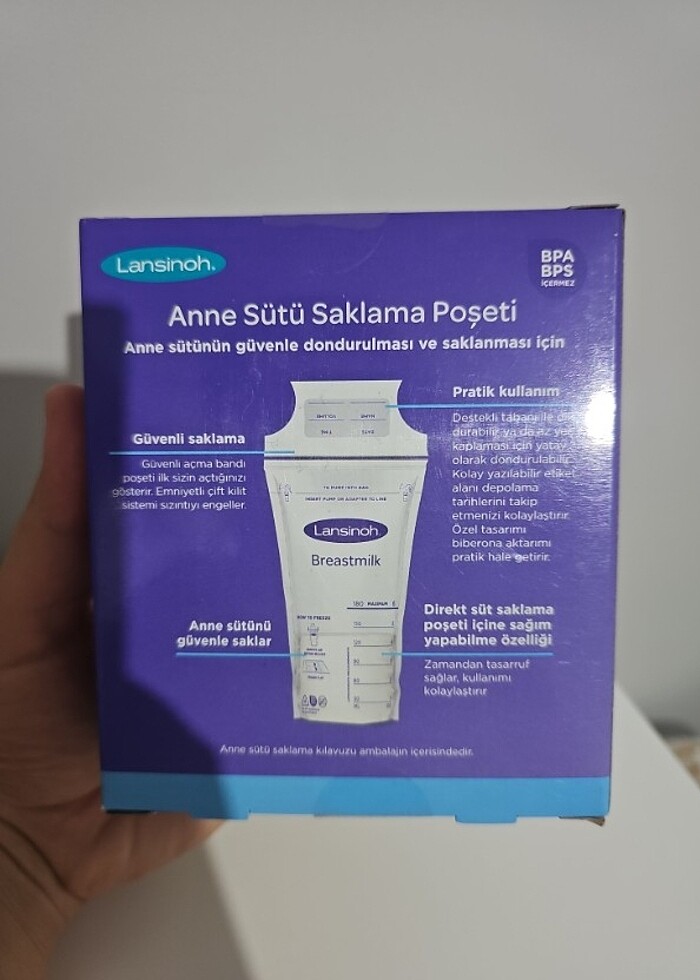 Lansinoh süt saklama poşeti 50'li - Görsel 4