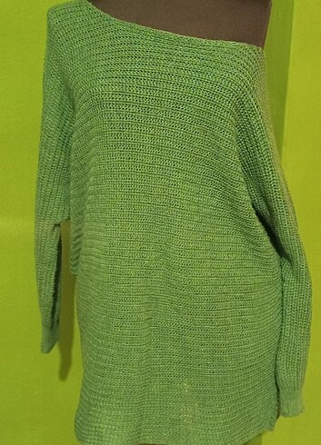 Zara Yeşil salaş kazak