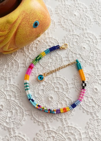Accessorize Renkli Boncuklu Bohem halhal
