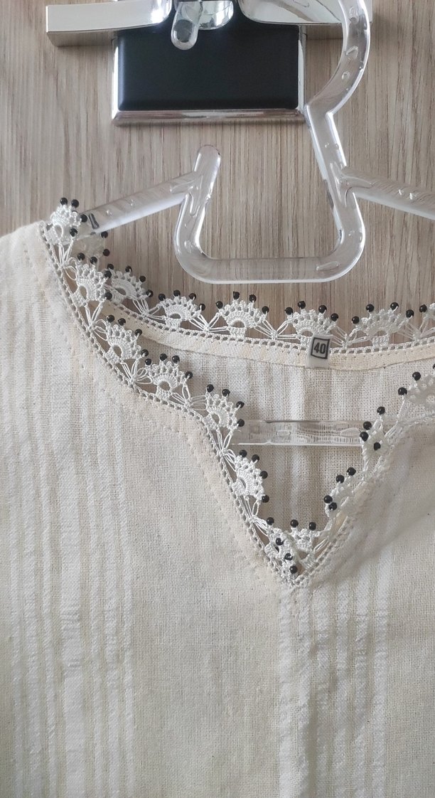 Kastamonu el dokuması, Dantel kenarlı Uzun Kollu Bluz - Görsel 2