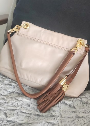 Desa Bej Deri Püsküllü Kadın Çanta - Görsel 6