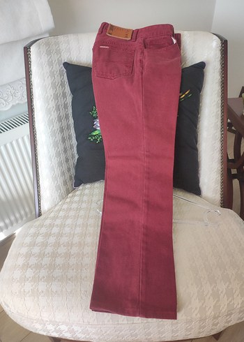 Bordo Jordache Amerikan orijinal kışlık  kot pantolon - Görsel 4