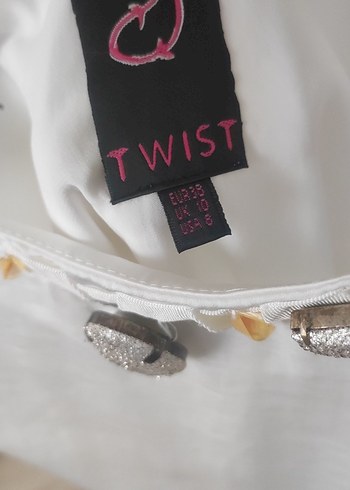 Beyaz Midi Abiye Elbise - Görsel 6