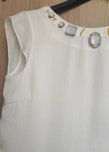 Beyaz Midi Abiye Elbise - Görsel 3