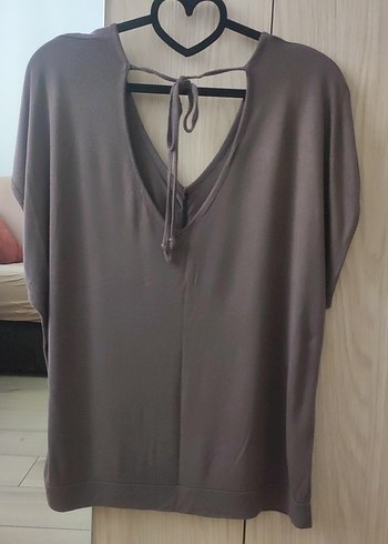 V Yaka Kadın Tişört - Görsel 6