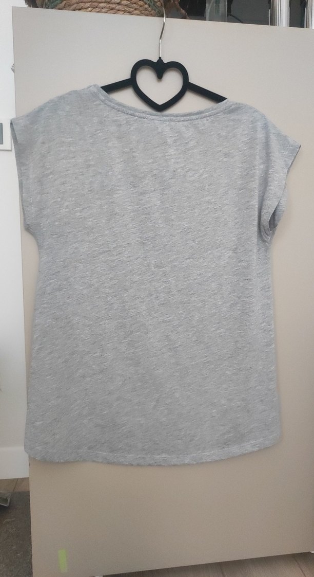 Network, Parlak taş işlemeli gri tişört - Görsel 4