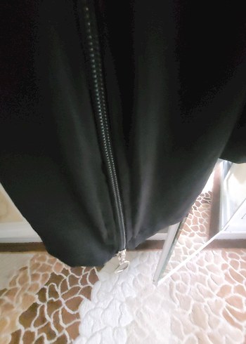 44 Beden siyah Renk Fermuarlı Siyah Uzun Tunik