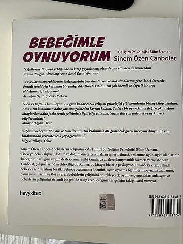  Beden Bebeğimle oynuyorum bebek kitabı