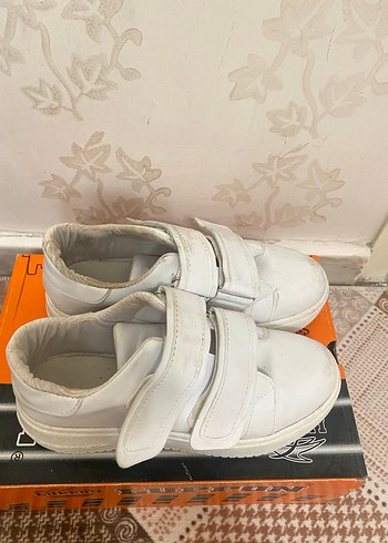 Diğer Beyaz Kadın Platform Spor Ayakkabı Velcro