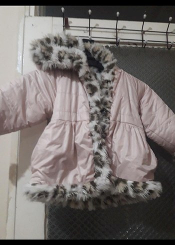 Kürklü Pembe Kız Çocuk Mont