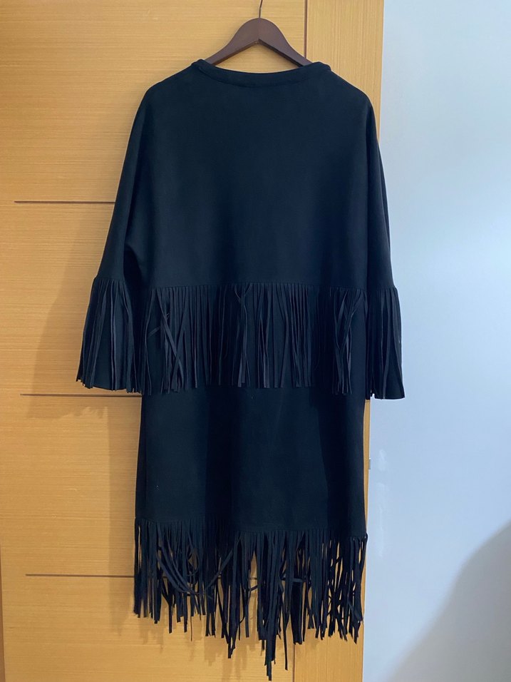 HANZADE SİYAH SÜET KABAN - Görsel 2