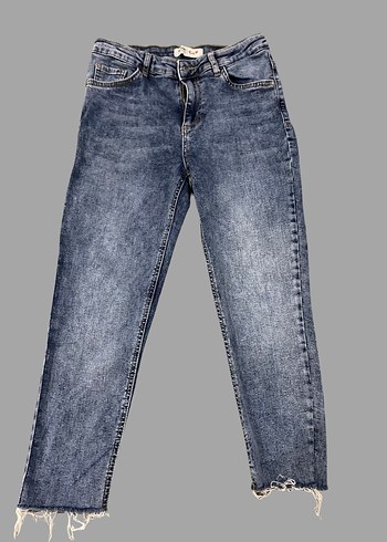Kadın Mavi Denim Midi Kot Pantolon