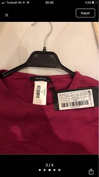 m Beden Trendyolmilla crop