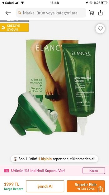 Elancly selülit bakım kremi