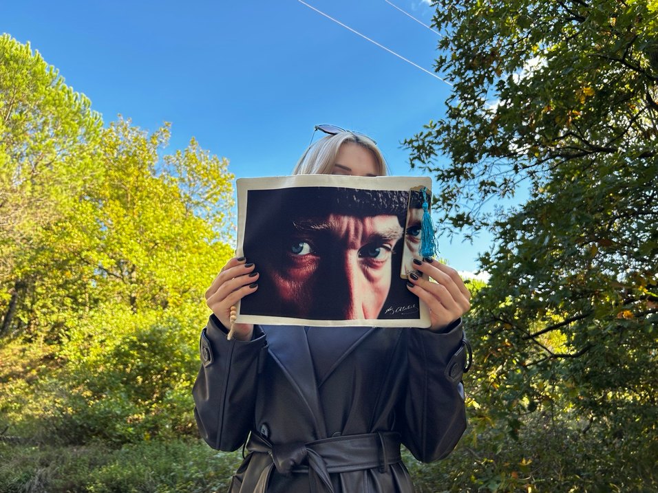 Kitap kılıfı 
Atatürk Portreli Sanat Kitap kılıfı - Görsel 3