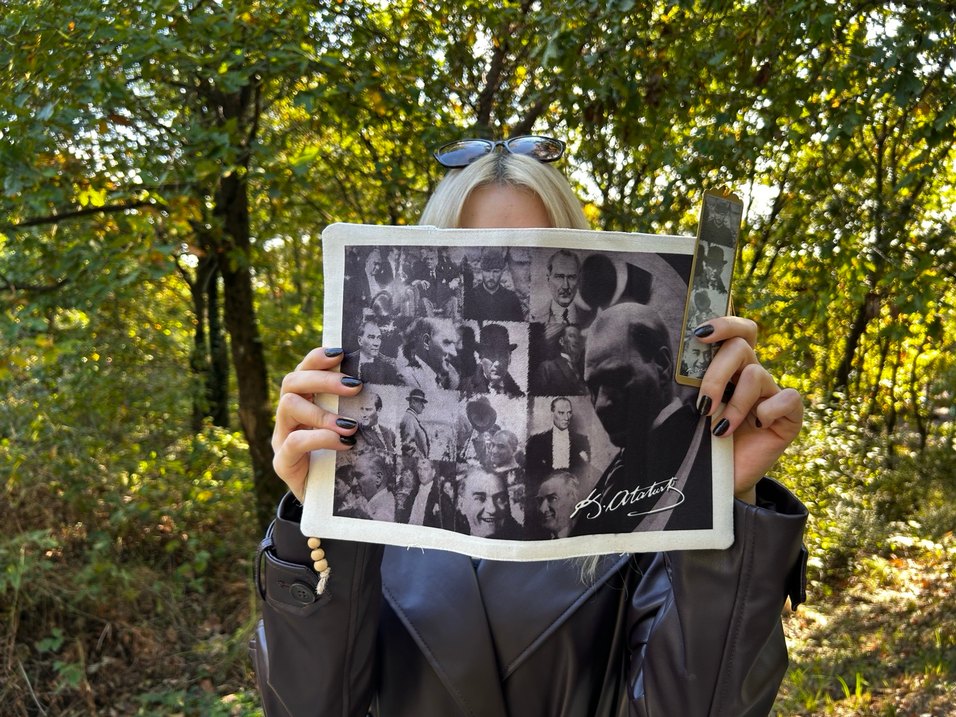 Kitap kılıfı 
K. Atatürk Temalı Tarih Kitap kılıfı ve Ayraç - Görsel 2
