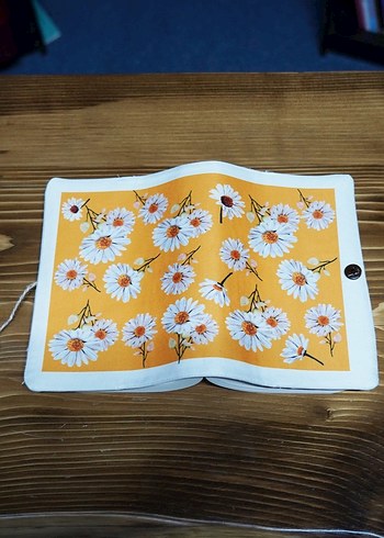 Pastel Sarı Papatya Desenli kitap kılıfı - Görsel 4