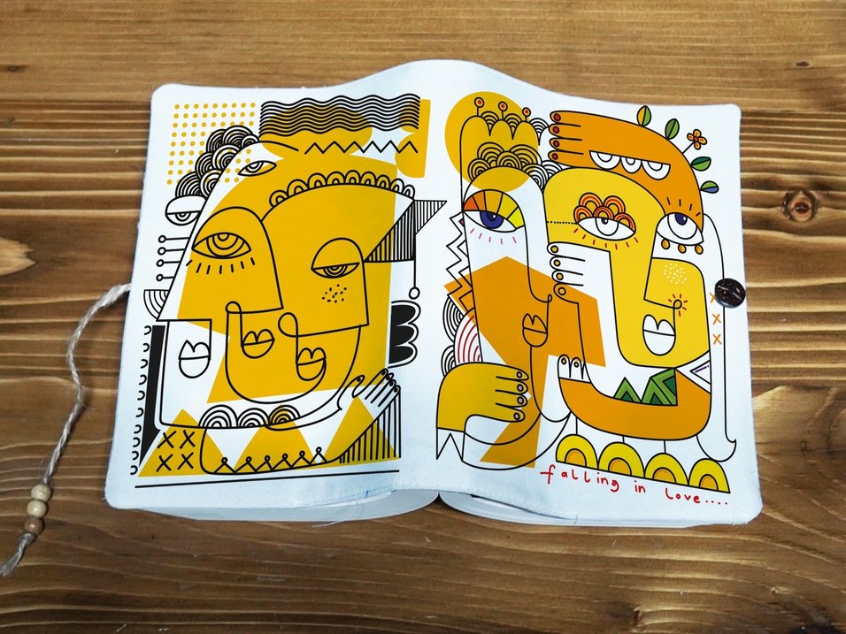 Kitap kılıfı 
Soyut Sanat Temalı Kitap Kılıfı - Görsel 5