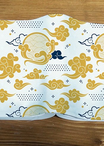 Kitap kılıfı 
Beyaz ve Sarı Desenli kitap kılıfı - Görsel 6