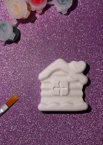 Beyaz Yılbaşı Figürleri Boyama Seti 3 set 6 figür - Görsel 11