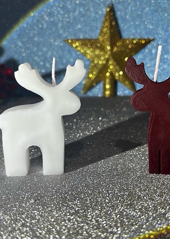 Renkli Yılbaşı Temalı Mum Seti - Görsel 2