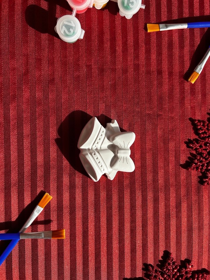 Taş boyama seti 
Beyaz Noel Temalı Boyama Seti 1 paket 2 figür - Görsel 2